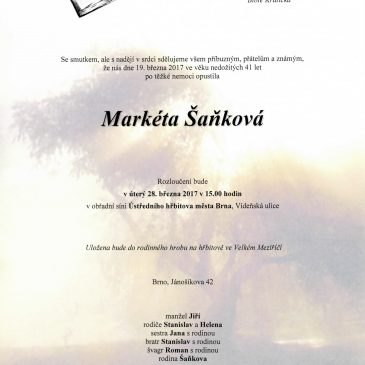 Smuteční oznámení